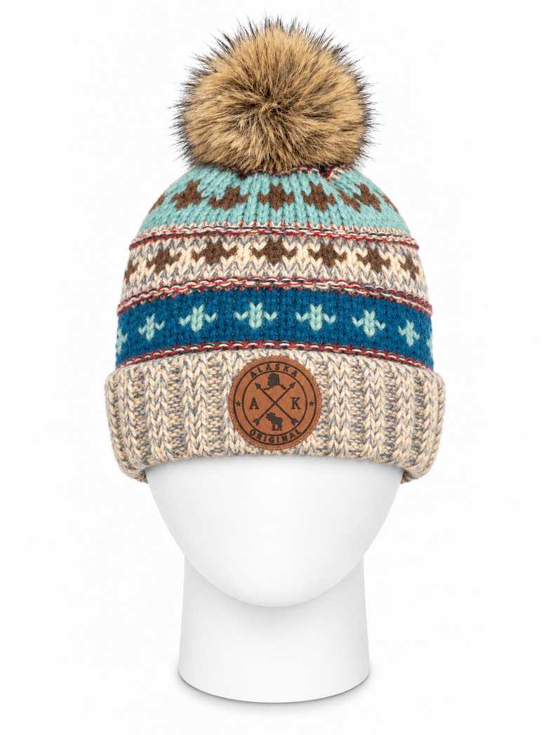 Alaska Teal Pom Beanie