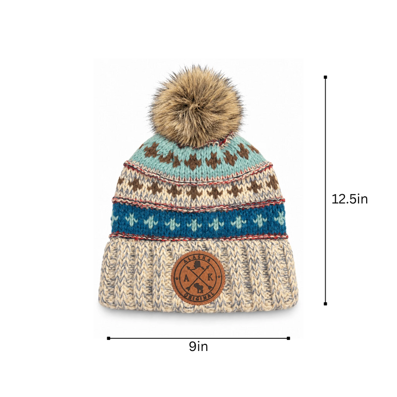 Alaska Teal Pom Beanie