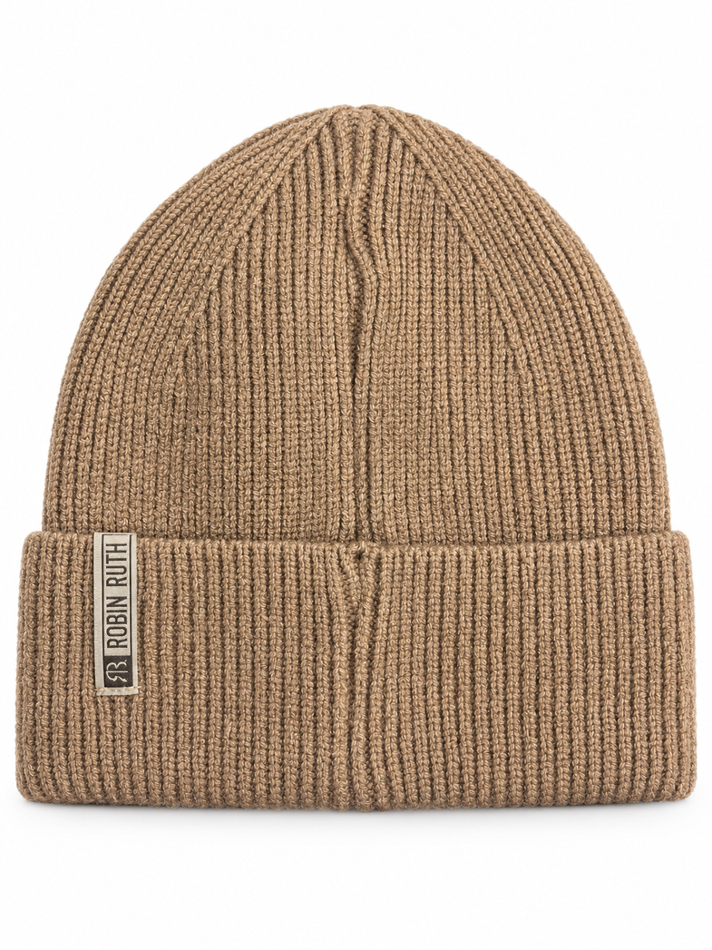 Alaska Brown Beanie w/Moose