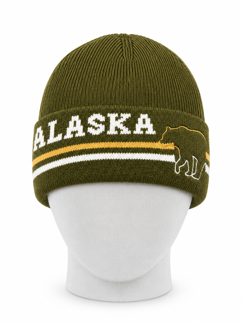 Alaska Bear Stripe Beanie