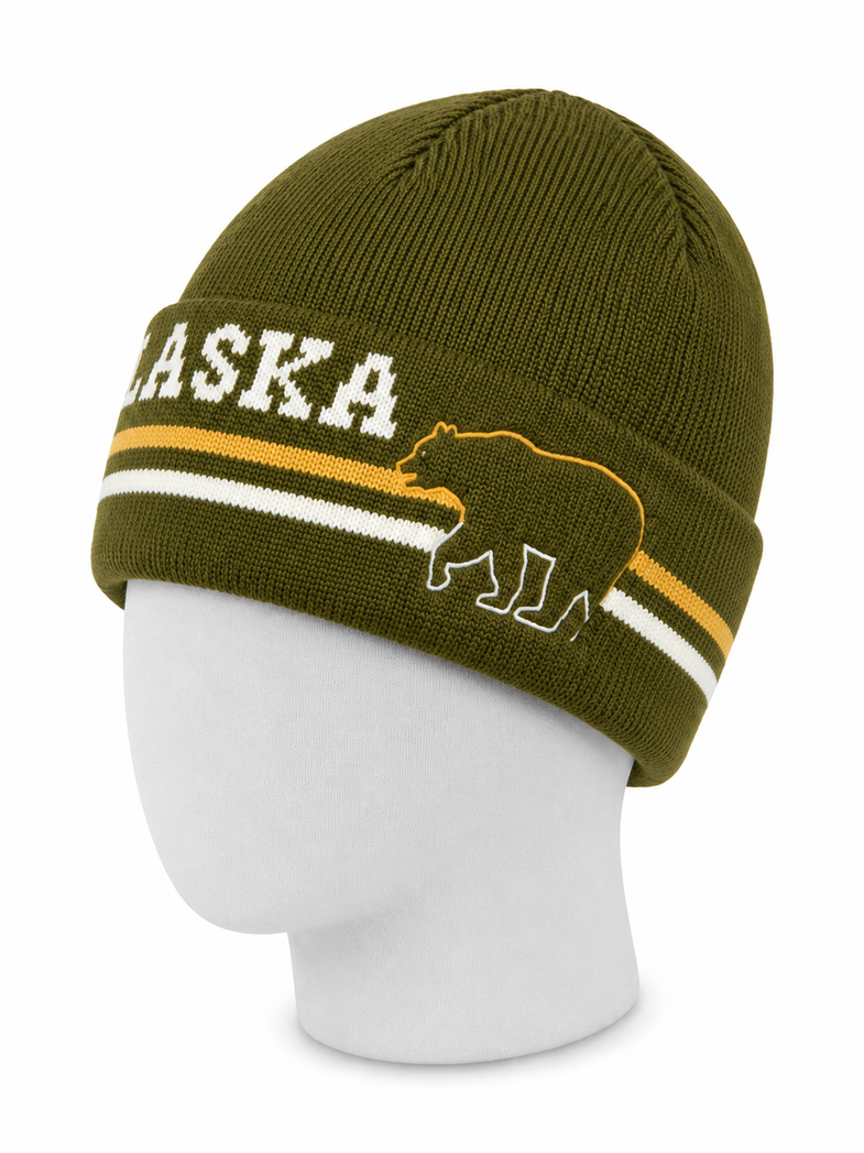 Alaska Bear Stripe Beanie