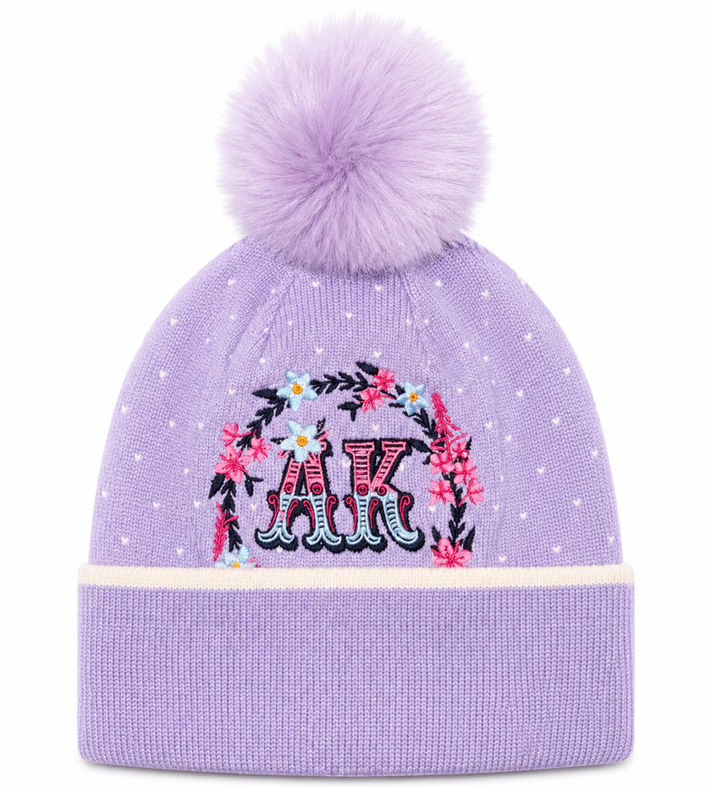 Alaska Purple Bom Beanie