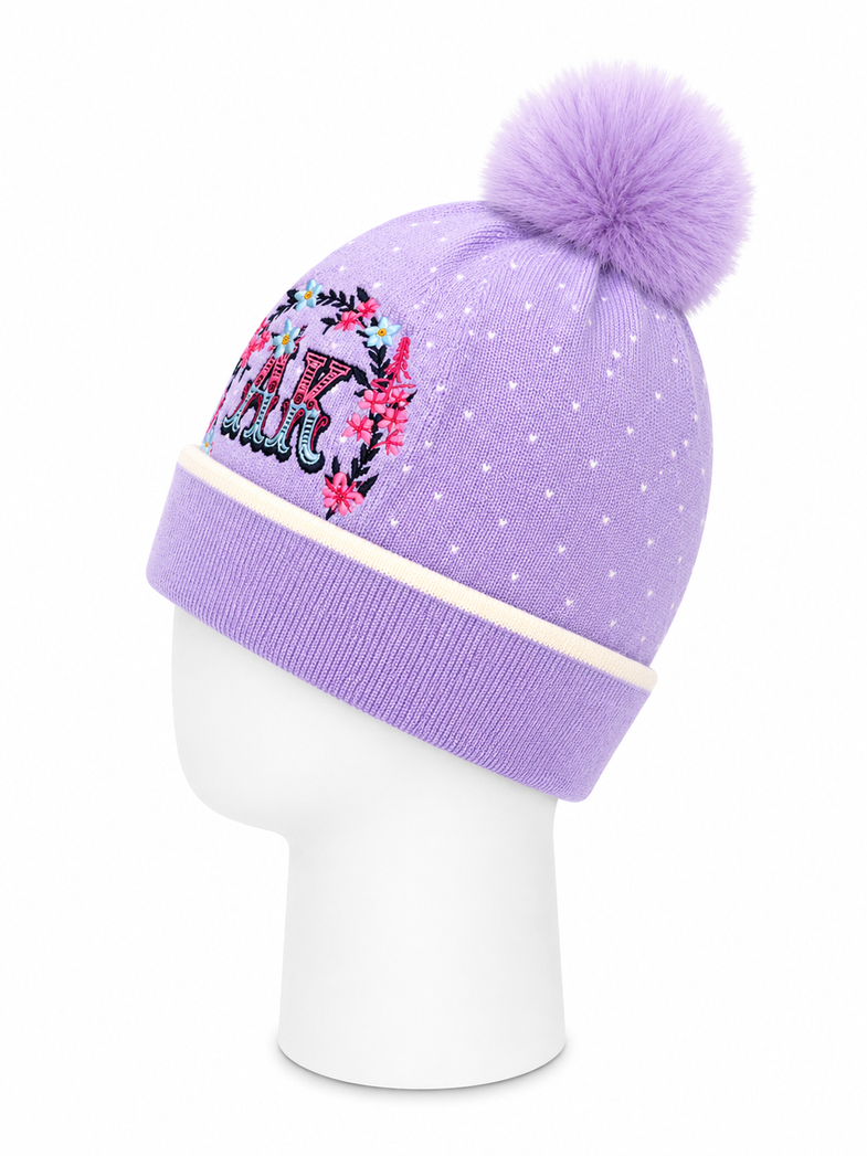 Alaska Purple Bom Beanie