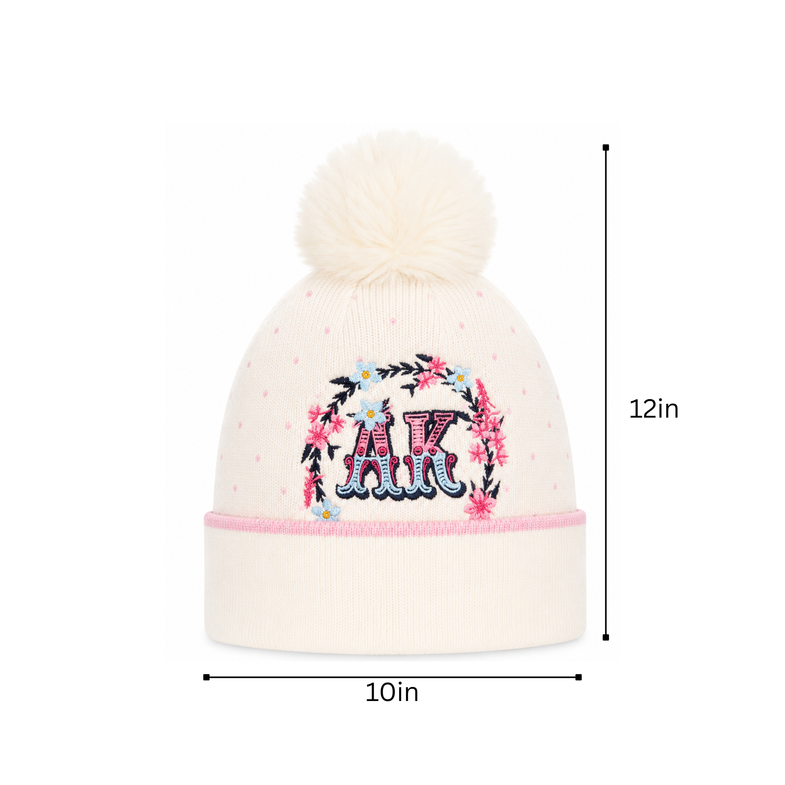 Alaska White Pom Beanie