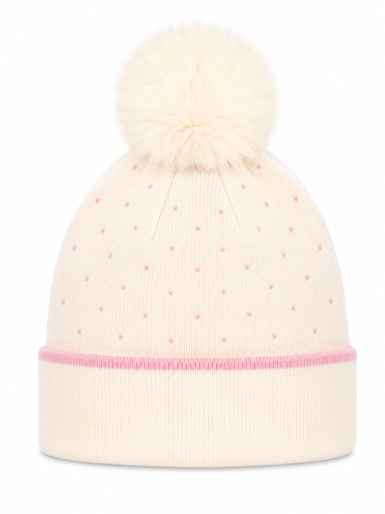 Alaska White Pom Beanie