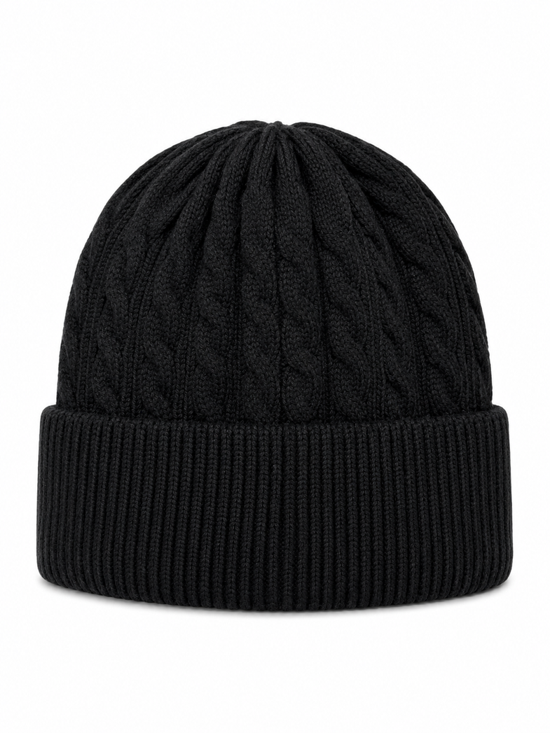 Alaska Black Floral Beanie