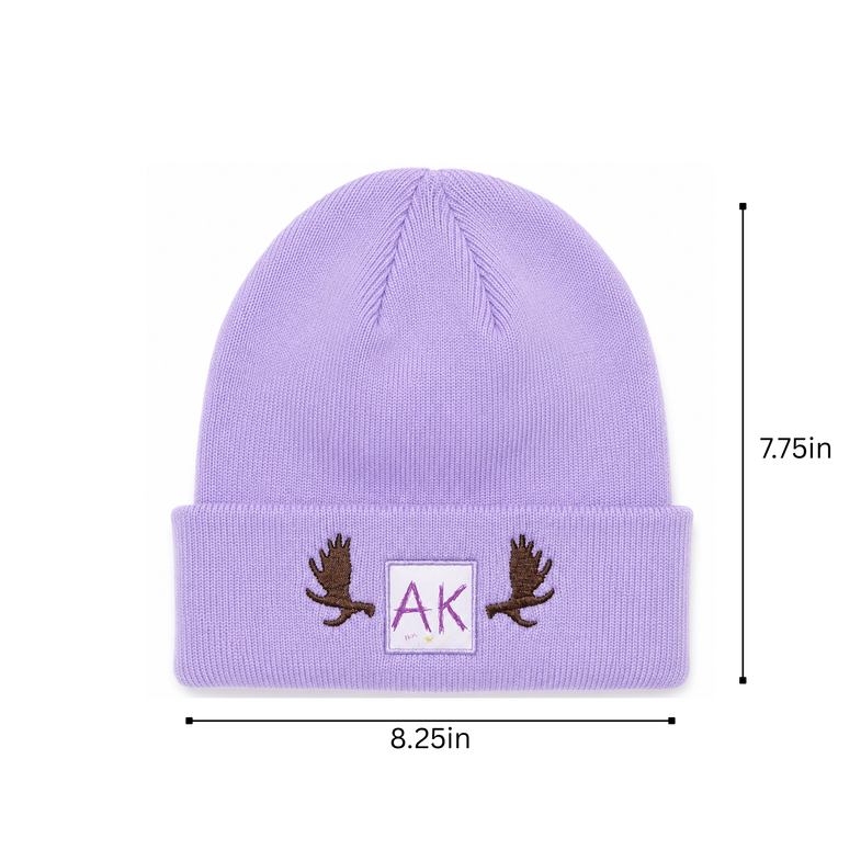 Alaska Kids Moose Antler Purple Beanie