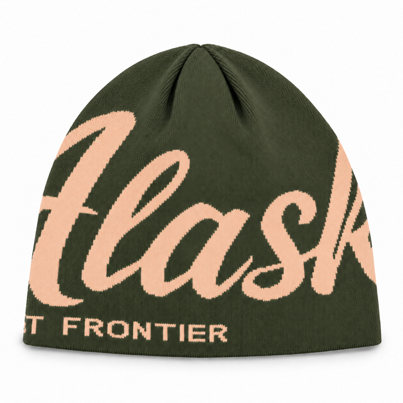 Alaska Last Frontier Green Beanie