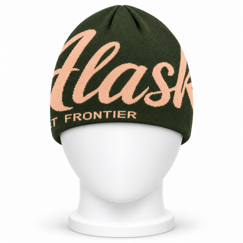 Alaska Last Frontier Green Beanie