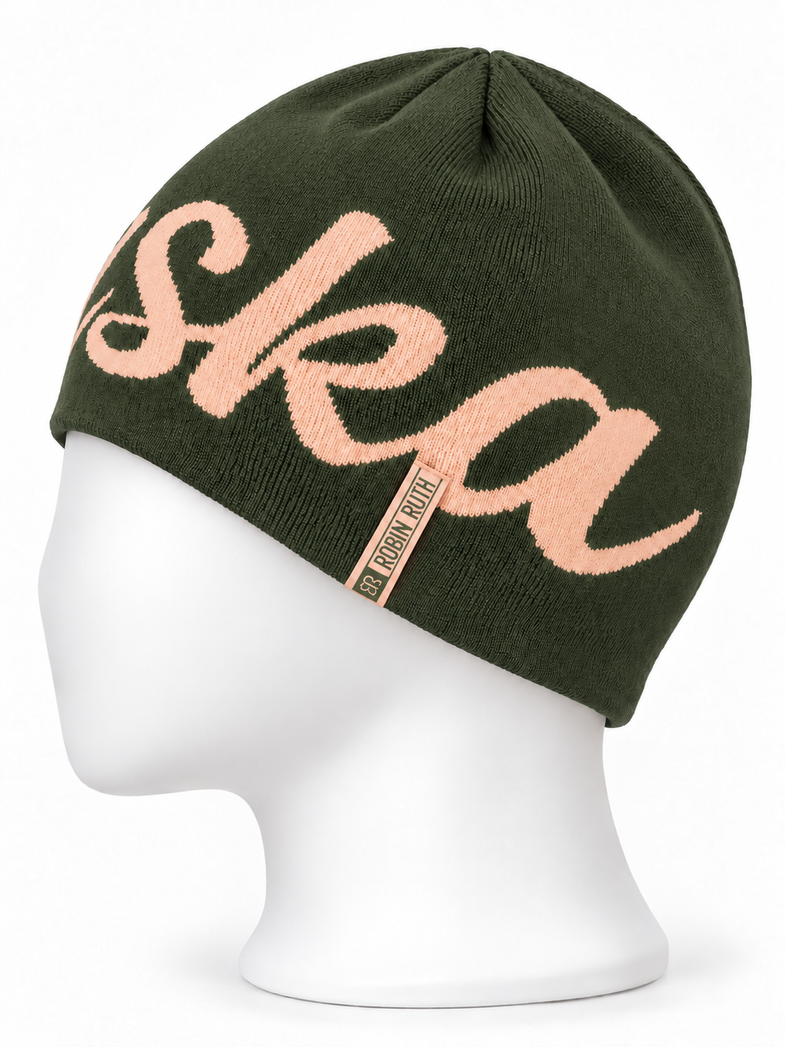 Alaska Last Frontier Green Beanie