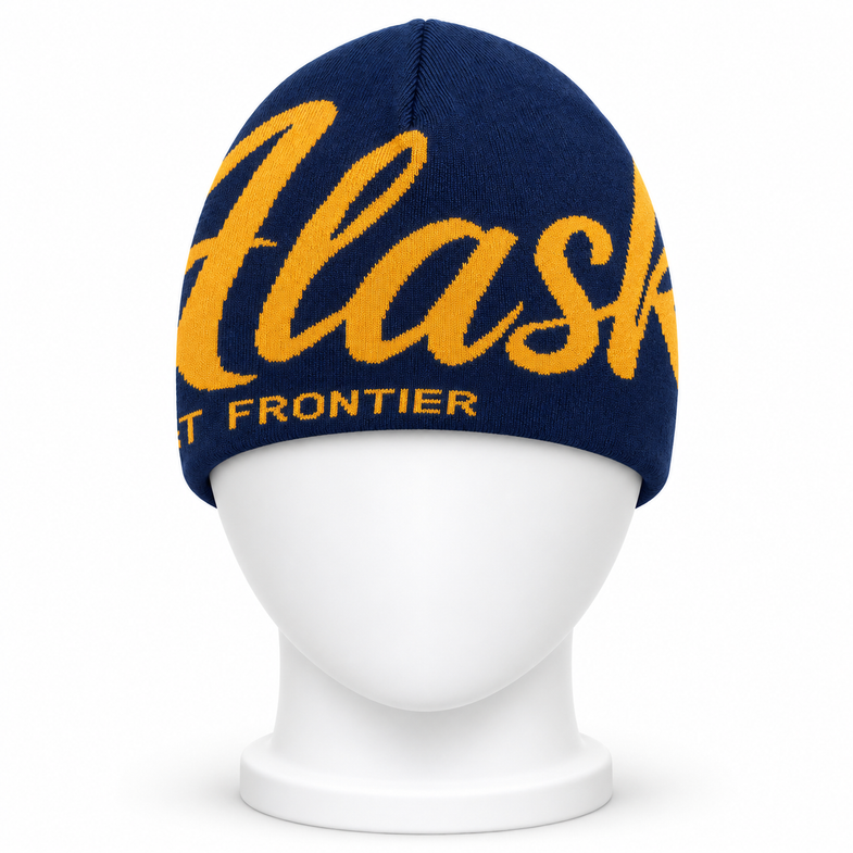 Alaska Last Frontier Navy Beanie