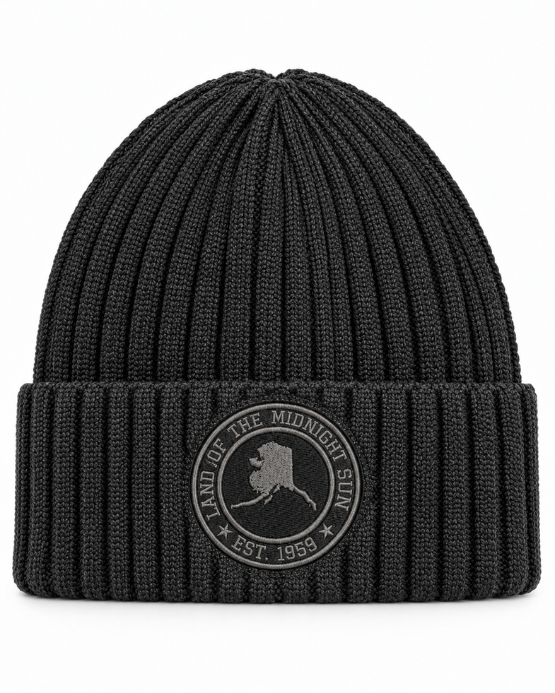 Alaska Midnight Sun Black Beanie