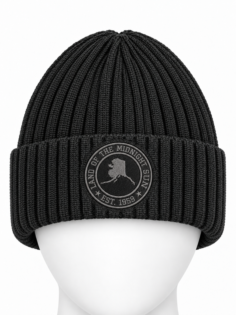 Alaska Midnight Sun Black Beanie