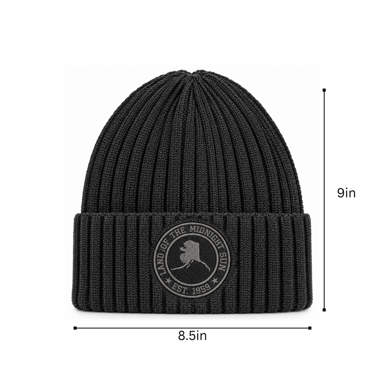 Alaska Midnight Sun Black Beanie
