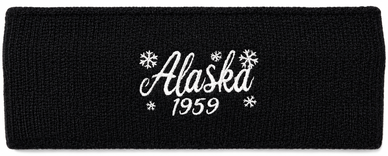 Alaska Snowflake Black Headband