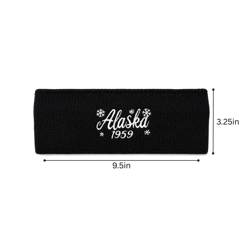 Alaska Snowflake Black Headband