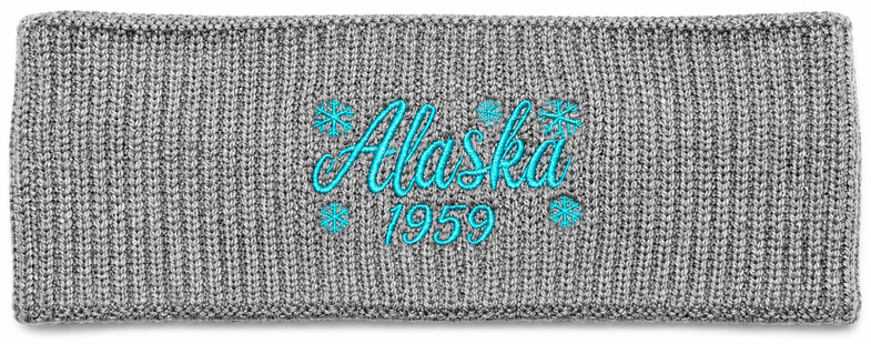 Alaska Snowflake Grey Headband