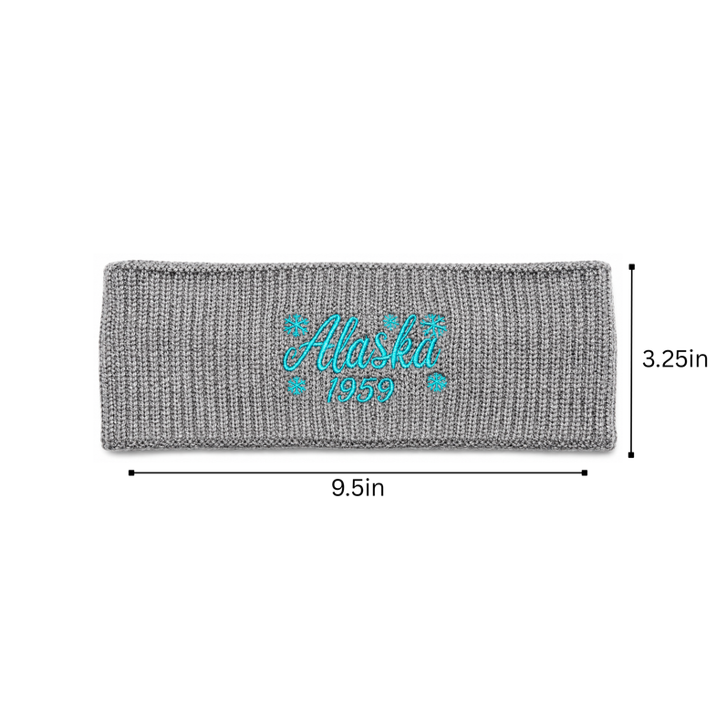 Alaska Snowflake Grey Headband