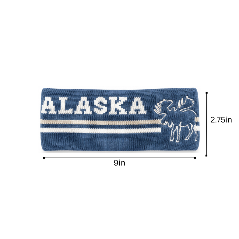 Alaska Moose Stripe Headband