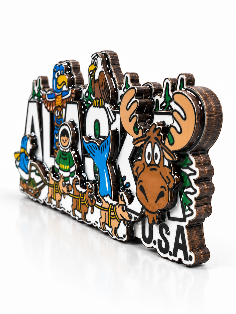 Alaska Cartoon Magnet