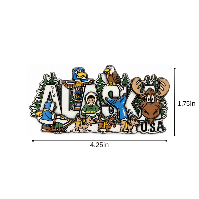 Alaska Cartoon Magnet