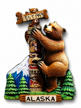Alaska Bear Totem Magnet