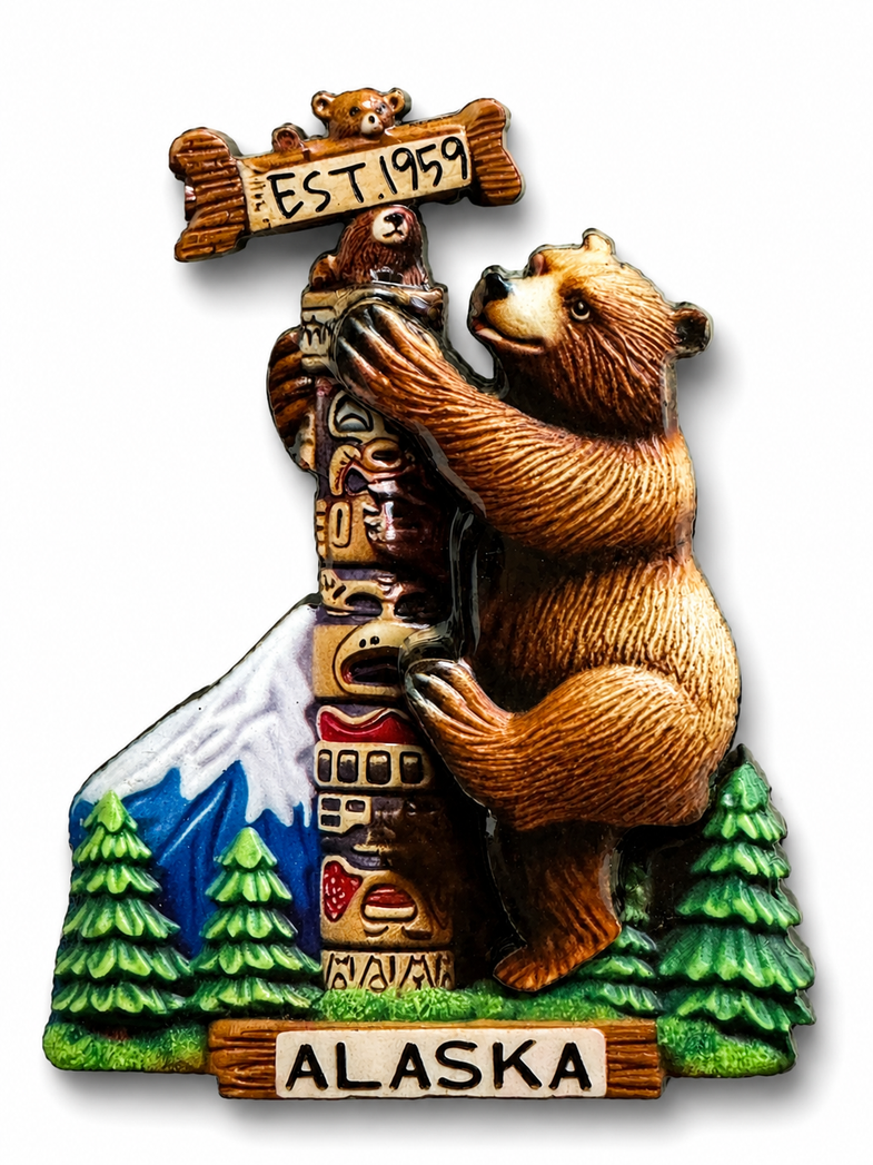 Alaska Bear Totem Magnet