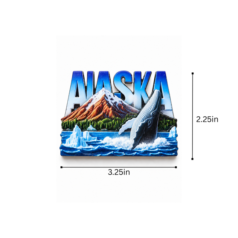 Alaska Whale w/Mountain Magnet