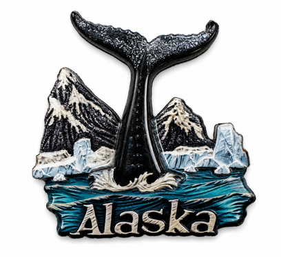 Alaska Whale Tail Magnet