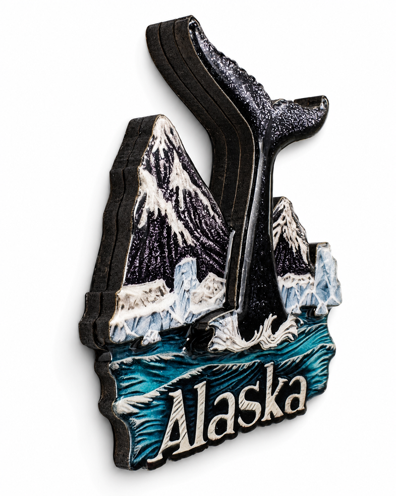 Alaska Whale Tail Magnet