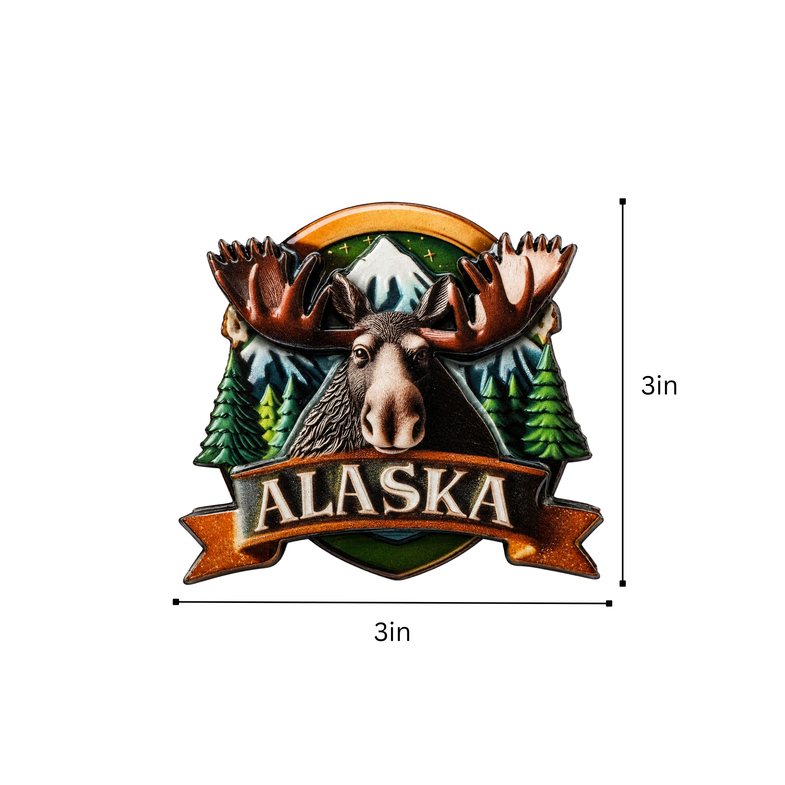 Alaska Moose Head Magnet