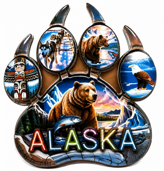 Alaska Bear Paw Magnet