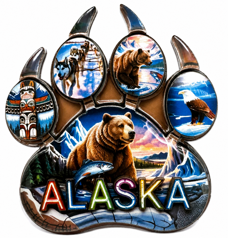 Alaska Bear Paw Magnet