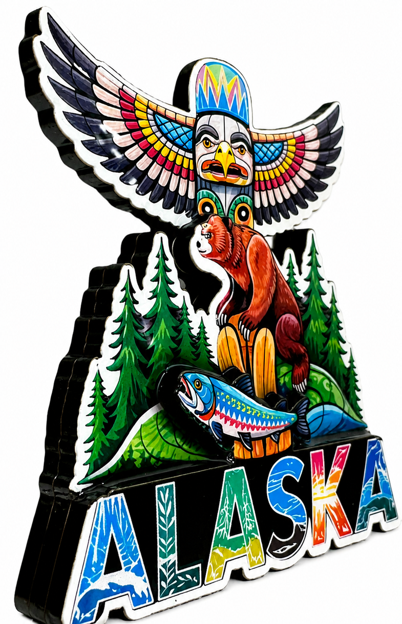 Alaska Bear Totem Magnet