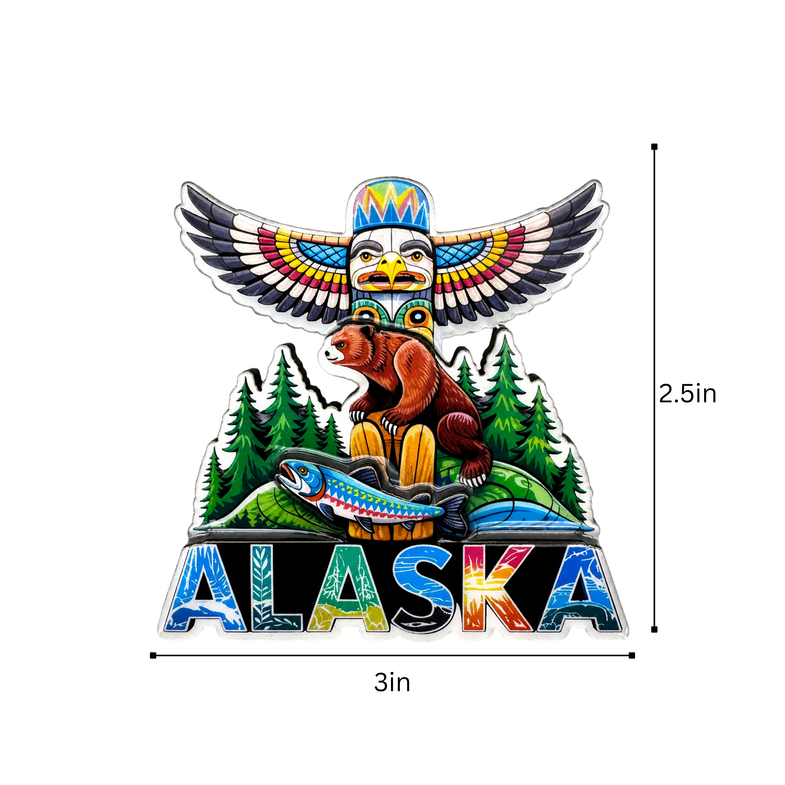 Alaska Bear Totem Magnet