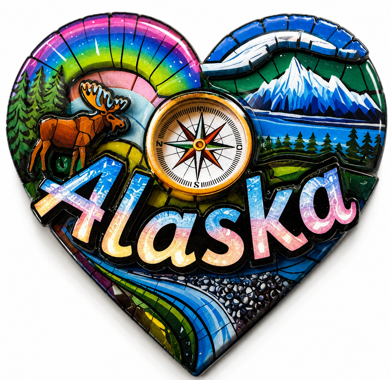 Alaska Heart Magnet