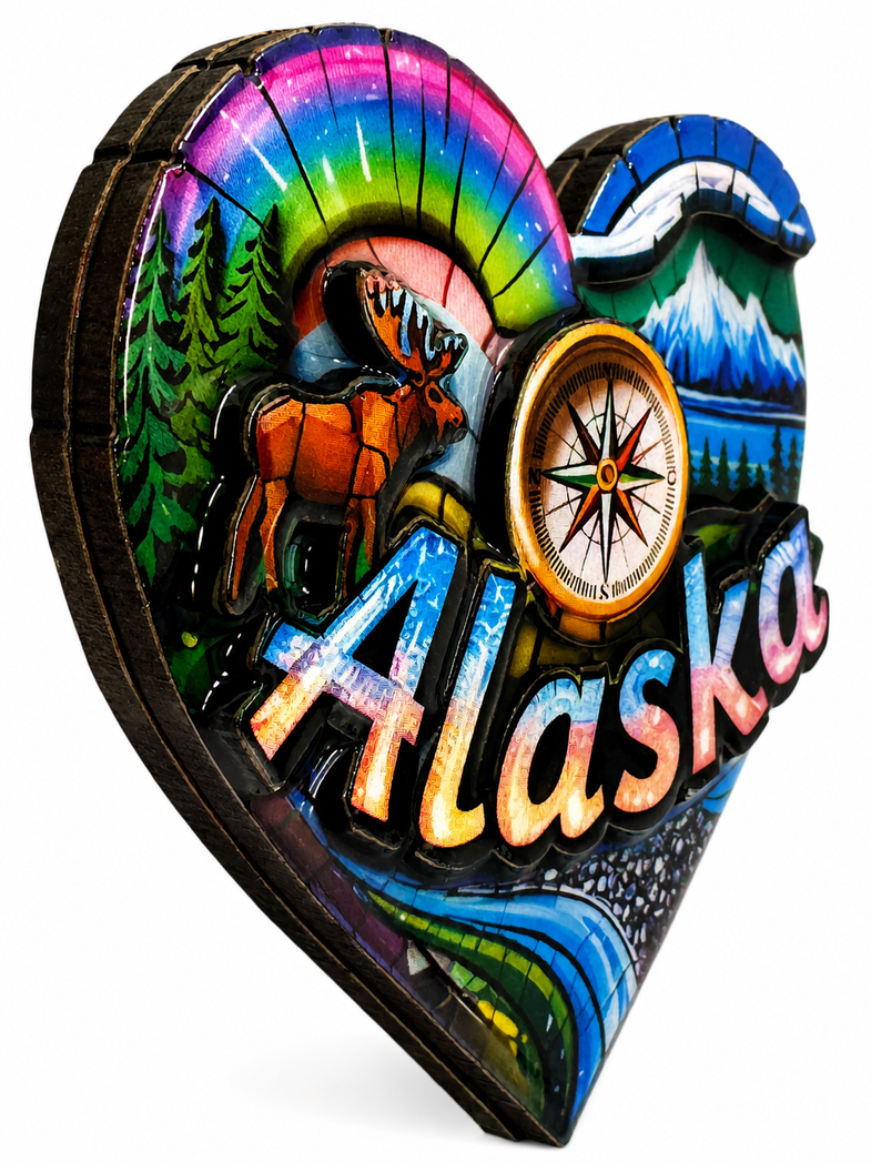 Alaska Heart Magnet
