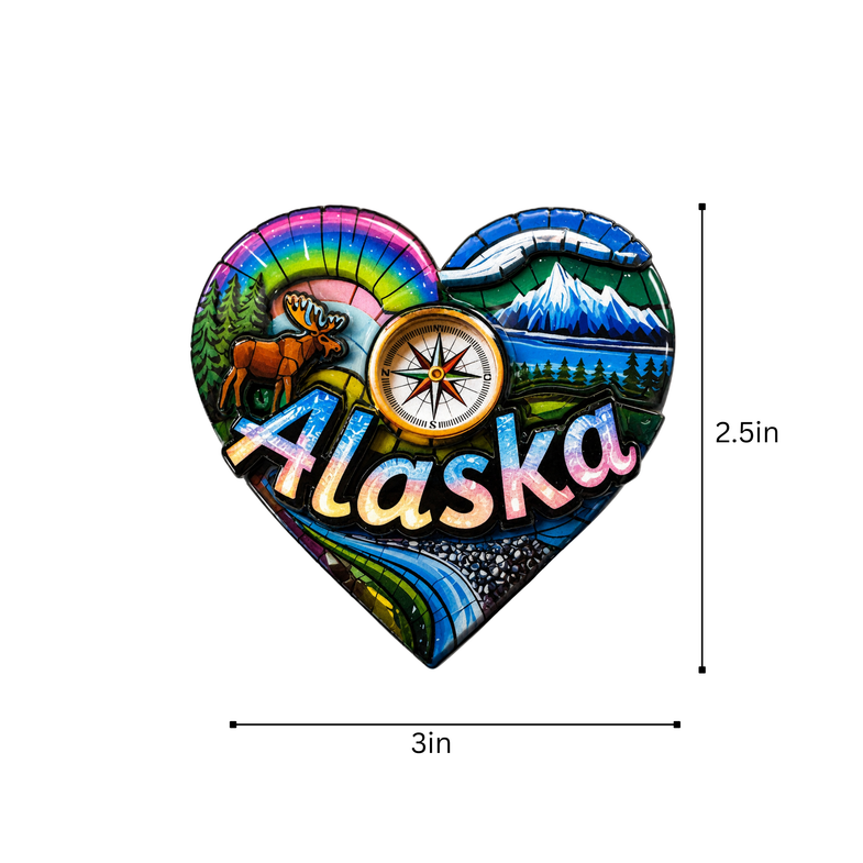 Alaska Heart Magnet