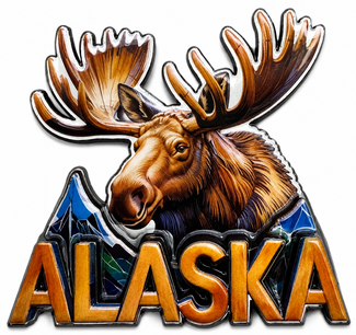Alaska Moose Head Magnet