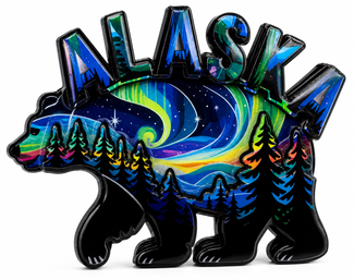 Alaska Aurora Bear Magnet