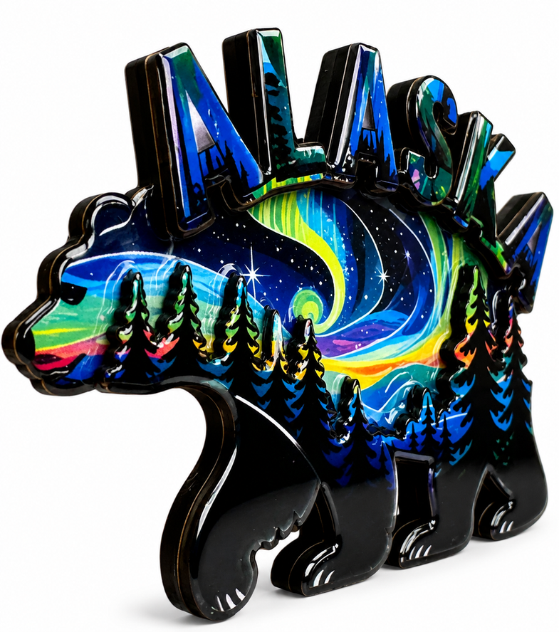 Alaska Aurora Bear Magnet