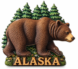 Alaska Brown Bear Magnet
