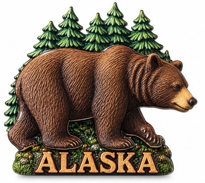 Alaska Brown Bear Magnet