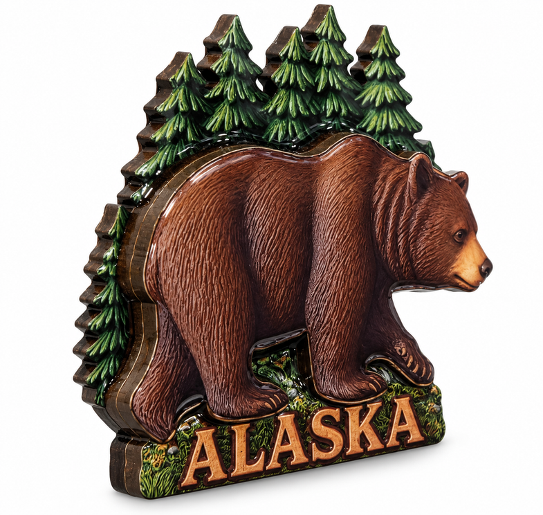 Alaska Brown Bear Magnet