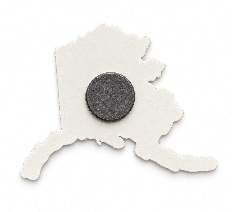 Alaska Mosaic Ceramic AK Shape Magnet
