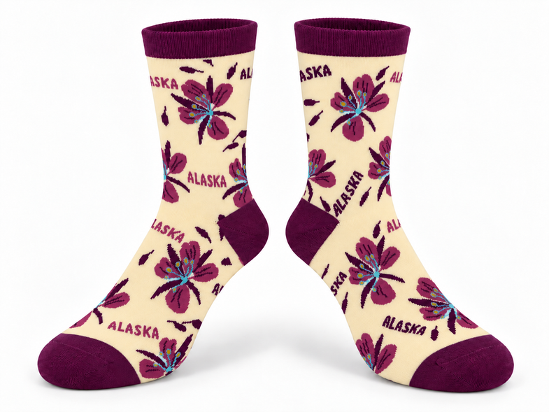 Alaska Adult Fireweed Sock