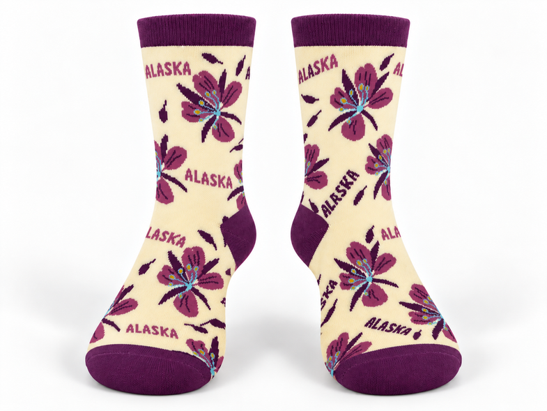Alaska Adult Fireweed Sock