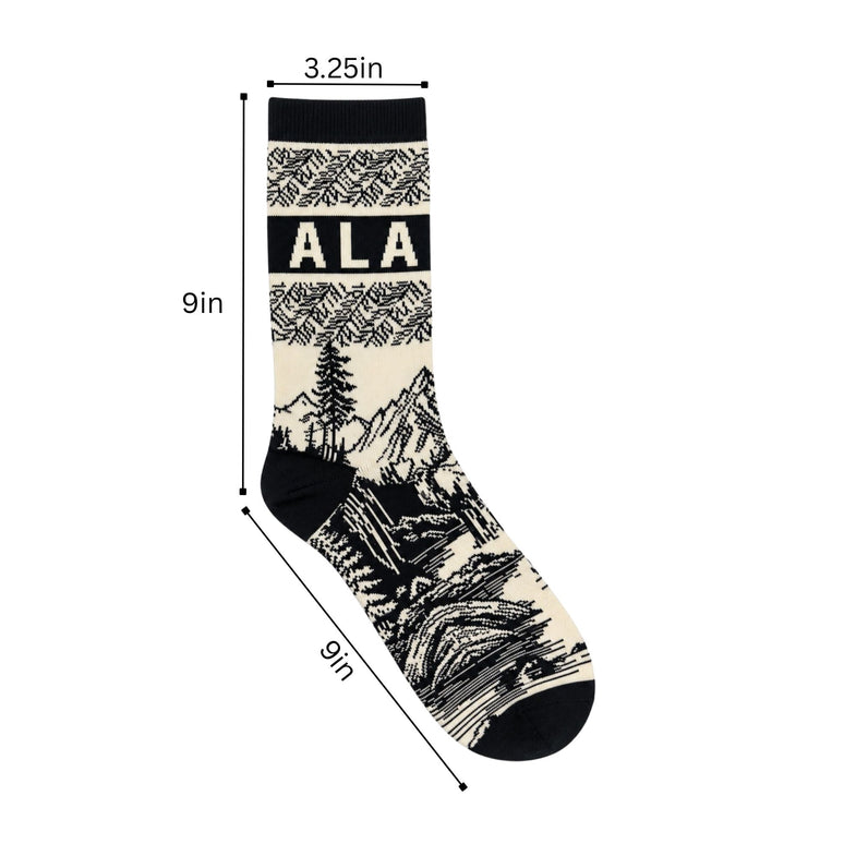 Alaska Adult Landscape Hailey Sock