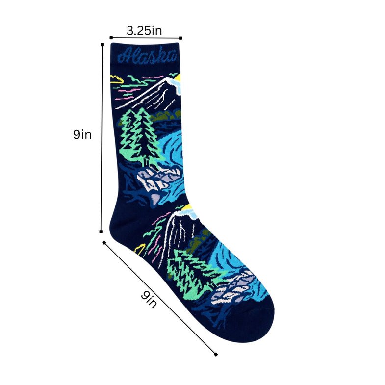 Alaska Adult River Landscape Sock