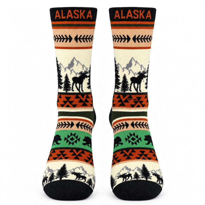 Alaska Adult Rustic Scenery Sock